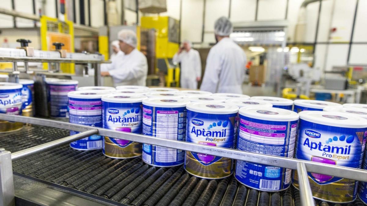 Babynahrung wird in einem Werk, das zu Danone geh&ouml;rt, produziert. (Foto)