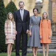 Kronprinzessin Leonor, König Felipe, Königin Letizia und Infantin Sofia von Spanien.