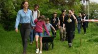 Prinzessin Kate - hier bei einem Ausflug mit ihren Kindern Prinz Louis und Prinzessin Charlotte im Mai 2023 - scheint ihre Rückkehr zu royalen Pflichten vorsichtig vorzubereiten.