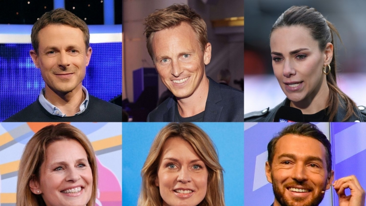 Alexander Bommes, Jochen Breyer, Esther Sedlaczek, Katrin M&uuml;ller-Hohenstein, Jessy Wellmer und Sven Voss sind die TV-Experten von ARD und ZDF f&uuml;r die Fu&szlig;ball-WM 2022 in Katar. (Foto)