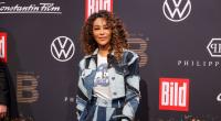 Verona Pooth ist von ihrem neuen Leder Kleid 
