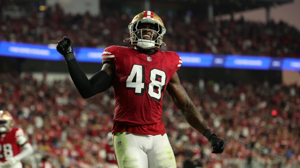 Tatum Bethune von den San Francisco 49ers jubelt am 20.10.2025. (Symbolbild) (Foto)