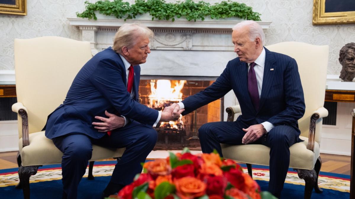 Joe Biden hat Donald Trump im Oval Office zu seinem Wahlsieg gratuliert. (Foto)
