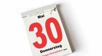 Der 30. Mai 2019, Christi Himmelfahrt, ist in Deutschland ein gesetzlicher Feiertag.