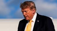 Donald Trump steigt am Flughafen Morristown aus der Air Force One aus.