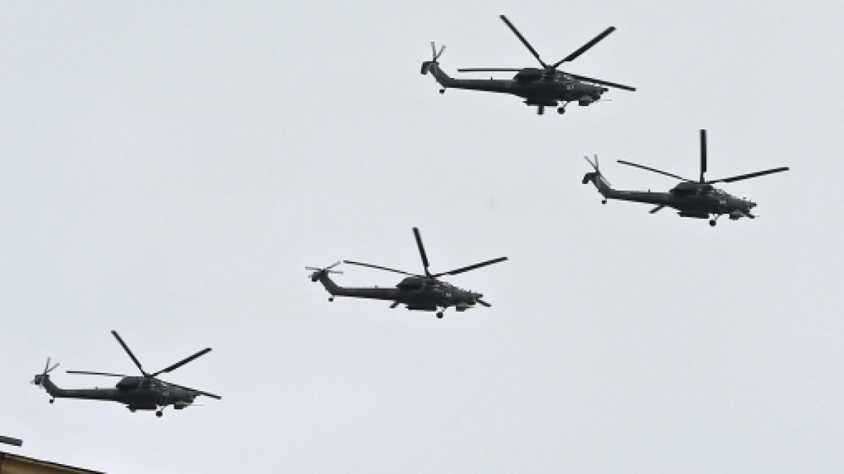 Ein russischer Kampfhubschrauber ist bei Niu York vom Himmel gefallen. (Foto)