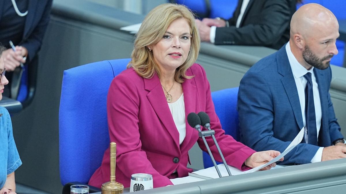 Julia Kl&ouml;ckner, Pr&auml;sidentin des Deutschen Bundestages, leitet eine Sitzung im Plenum (Archivbild). (Foto)