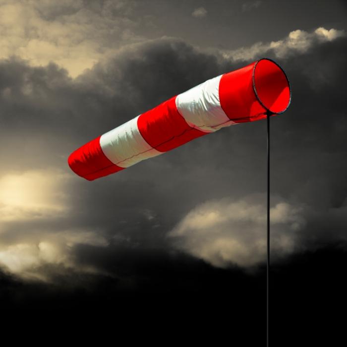 Es ist mit starkem Wind zurechnen.