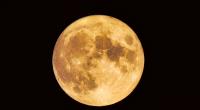 Der September-Vollmond leuchtet als Herbstmond am Himmel.