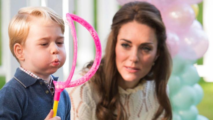 Kate Middleton mit ihrem ältesten Sohn Prinz George.