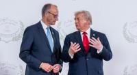 Bundeskanzler Friedrich Merz (v.li.) und Donald Trump (rechts).