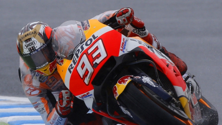 MotoGP: Grand Prix von Japan, Qualifying in Motegi (Japan). Der Spanier Marc Marquez in Aktion beim Freien Training.