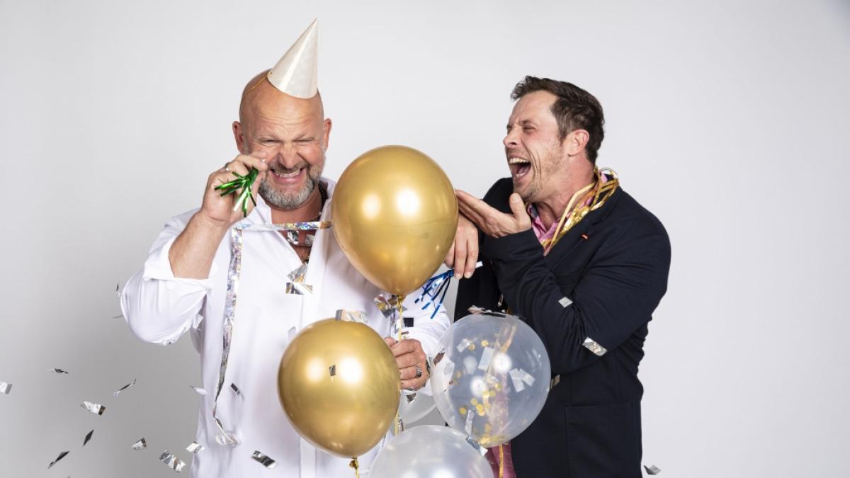 Lutz Schweigel, li. als Joe und Martin Wernicke als Basti zum zehnj&auml;hrigen Jubil&auml;um von "Berlin &ndash; Tag und Nacht" (Foto)