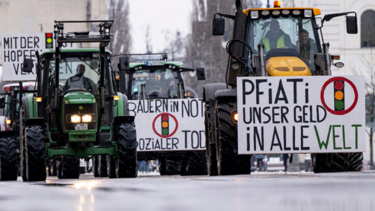 In M&uuml;nchen blockieren die Bauern mit ihren Protesten die Innenstadt. (Foto)