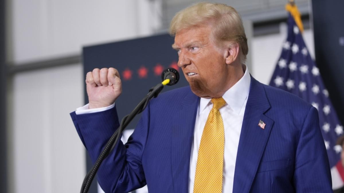 Donald Trump lie&szlig; sein Publikum stundenlang sitzen. (Foto)