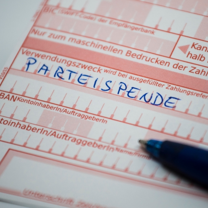 Aktueller Stand der Großspenden an die Partei (Symbolbild).