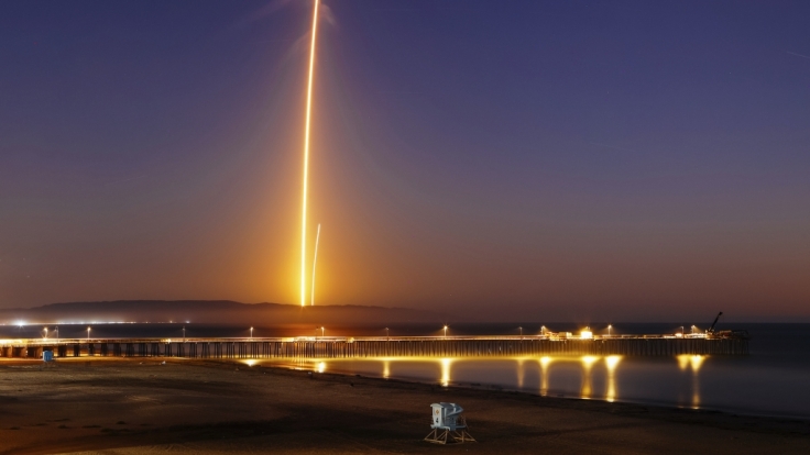 SpaceX brachte den Himmel über Kalifornien zum Funkeln.