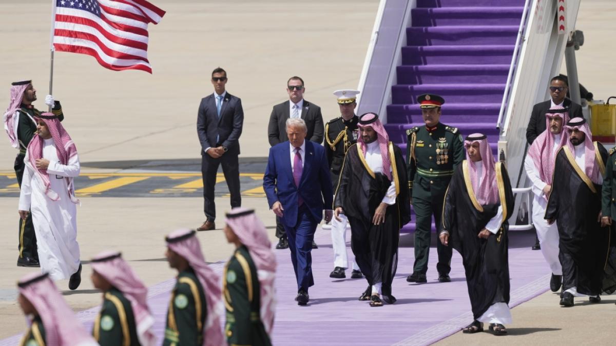 In Saudi-Arabien wurde der US-Pr&auml;sident von Kronprinz Mohammed bin Salman mit Prunk und Glanz empfangen. (Foto)