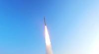 Die Aufnahmen zeigen einen Start von Raketen- und Drohneneinheiten während einer Militärübung des Irans.
