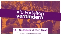 Widersetzen Protest zum AFD-Parteitag am 11.01.2025 in Riesa. 