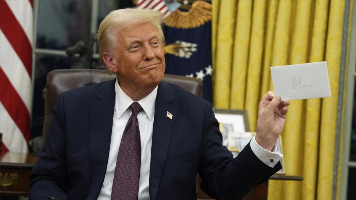Donald Trump hat kurz nach seiner Amts&uuml;bernahme einen Abschiedsbrief von Joe Biden entdeckt. (Foto)