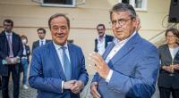 Armin Laschet (CDU) und Sigmar Gabriel (SPD) diskutierten am Dienstag, 25. April 2023, bei 